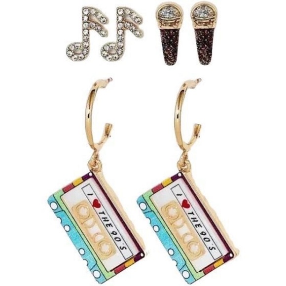 NEW SUGARFIX by baublebar “straight to tape” studded earrings set - Picture 4 of 8